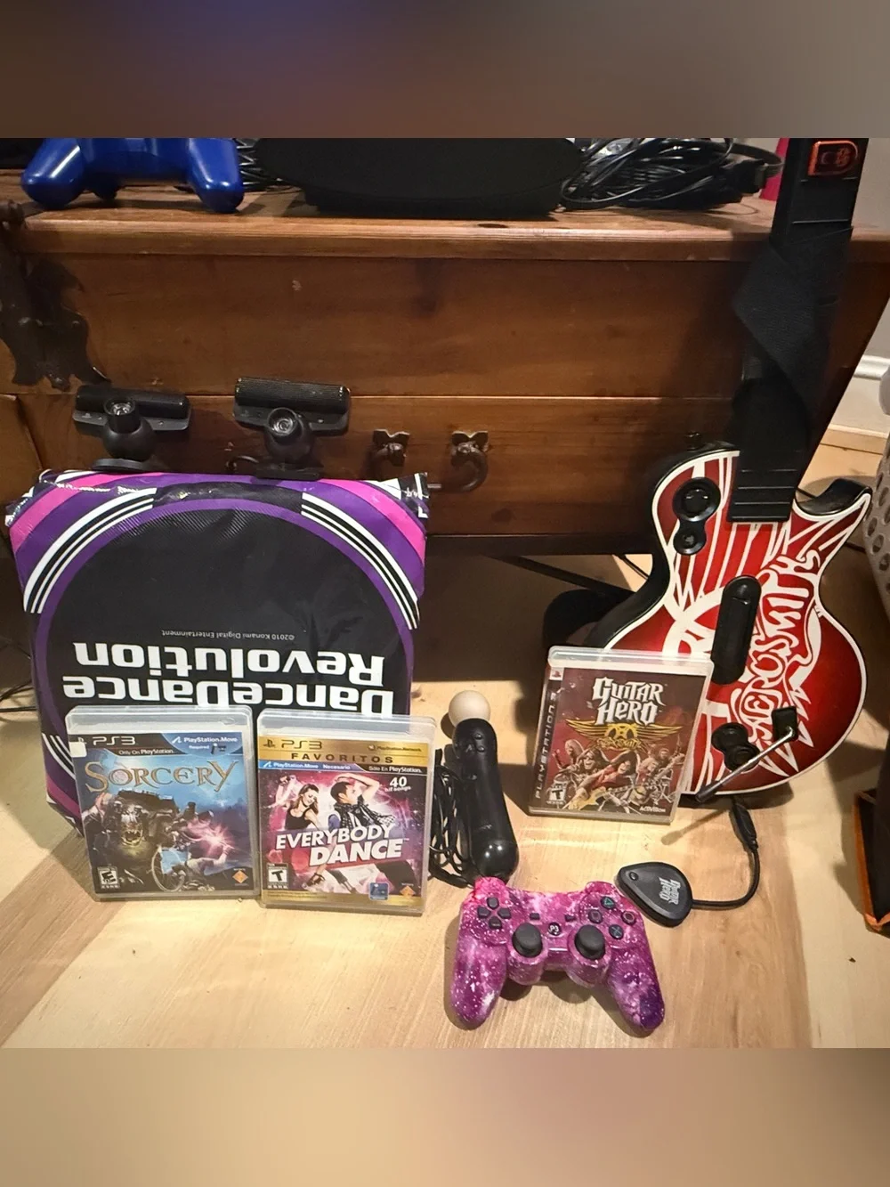 PS3 Guitar Hero Aerosmith & Dance Dance Rhythm Bundle